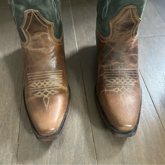 Laredo Passion Flower Western Cowgirl Boots Women’s Floral Embroidered Leather - Picture 9 of 16